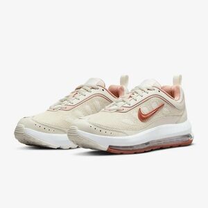 Nike Women's Beige and Coral Sneakers